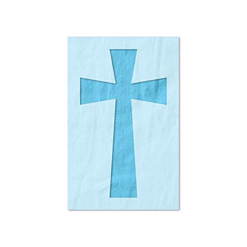 Stencil Stop Stehende Kreuzschablone, wiederverwendbar, für DIY-Projekte, Malen, Zeichnen, Basteln, 14 mm Mylar-Kunststoff (17,8 x 30,5 cm) von Stencil Stop