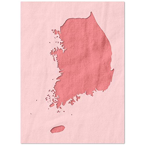 Stencil Stop Südkorea-Schablone, wiederverwendbar, für DIY-Projekte, Malen, Zeichnen, Basteln, 14 mm Mylar-Kunststoff (10,5 x 15,2 cm) von Stencil Stop