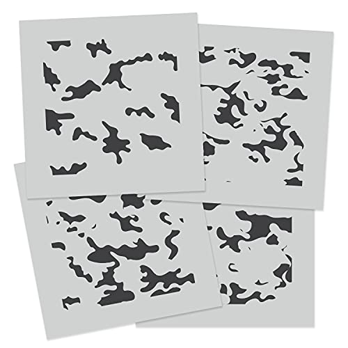 Stencil Stop Tarnschablonen, wiederverwendbar, für Heimwerkerprojekte, Jagd, Angeln, Malen, Zeichnen, Handwerk, 14 mm, Mylar-Kunststoff, 30,5 x 30,5 cm, 4 Schablonen im Lieferumfang enthalten, 4 Stück Stencil Stop Tarnschablonen, wiederverwendbar, für Heimwerkerprojekte, Jagd, Angeln, Malen, Zeichnen, Handwerk, 14 mm, Mylar-Kunststoff, 30,5 x 30,5 cm, 4 Schablonen im Lieferumfang enthalten, 4 Stück von Stencil Stop