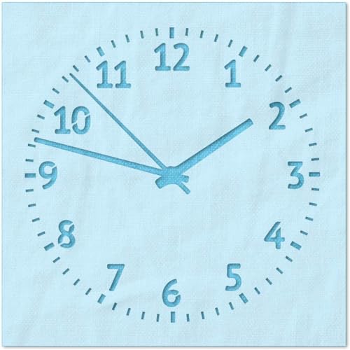 Stencil Stop Uhr-Schablone – wiederverwendbar für DIY-Projekte, Malen, Zeichnen, Basteln, 14 mm Mylar-Kunststoff (30,5 x 30,5 cm) von Stencil Stop