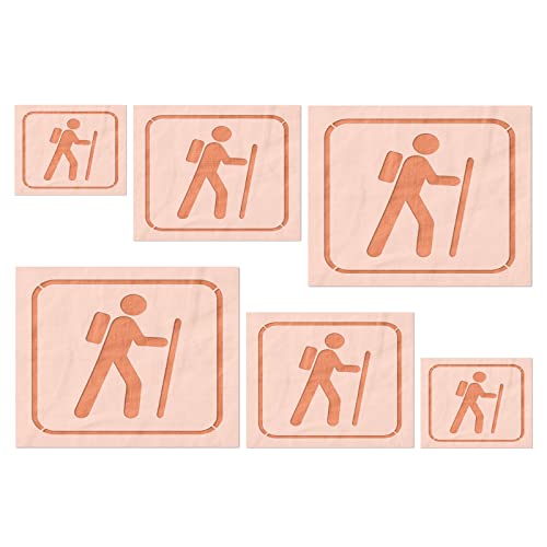 Stencil Stop Wander-Symbol-Schablone – wiederverwendbar für DIY-Projekte, Malen, Zeichnen, Basteln, 14 mm Mylar-Kunststoff (6 Stück (5,1 cm, 7,6 cm und 10,2 cm, je 2 Stück) von Stencil Stop