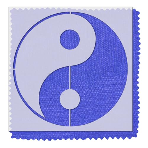 Stencil Stop Yin & Yang Schablone – wiederverwendbar für DIY-Projekte, Malen, Zeichnen, Basteln, 14 mm Mylar-Kunststoff (45,7 x 45,7 cm) von Stencil Stop