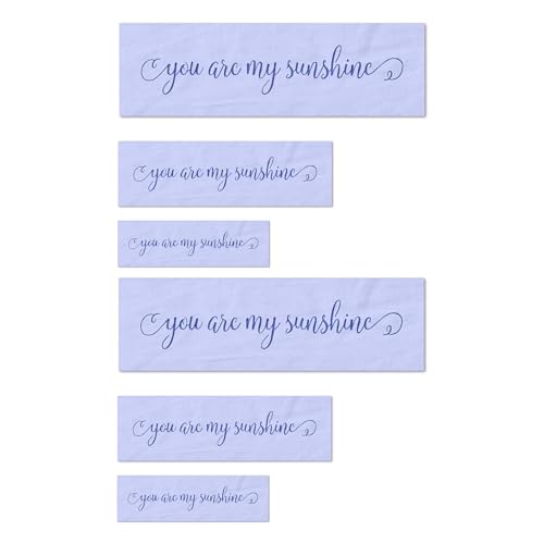 Stencil Stop You are My Sunshine Schablone, wiederverwendbar, für DIY-Projekte, Malen, Zeichnen, Basteln, 14 mm Mylar-Kunststoff, 6 Stück (5,1 cm, 7,6 cm und 10,2 cm, je 2 Stück) von Stencil Stop