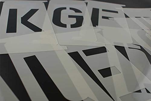 Buchstabenschablonen 200mm nach DIN 1451, Buchstabenset 20cm, Buchstaben Schablonen A-Z von StencilBOY