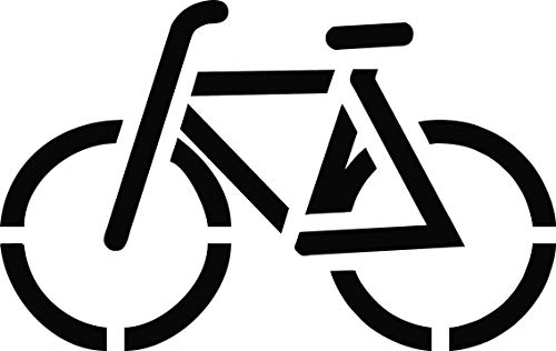Radfahrer- Fahrrad - Bodenmarkierungs-Schablone von StencilBOY