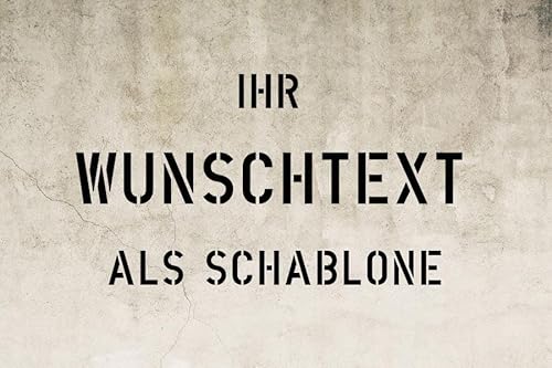 Signierschablone, Textschablone mit Wunschtext, ihr individueller Schriftzug als Schablone (Zeichenhöhe 30mm) von StencilBOY