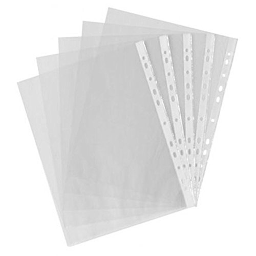Steowsey 100 StüCke A4 PP Gestanzte Punch Pockets Ordner Brieftaschen HüLsen Tasche Transparent 0,03Mm Steowsey 100 StüCke A4 PP Gestanzte Punch Pockets Ordner Brieftaschen HüLsen Tasche Transparent 0,03Mm von Steowsey