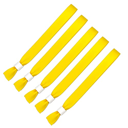 Steowsey 100er-Pack Stoff-Event-Armbänder, Leichtes Konzert-Handgelenkband Ohne Logo-Beständig, (Gelb) von Steowsey