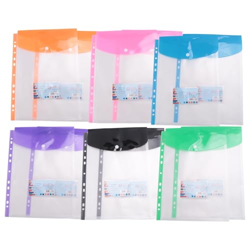 Steowsey 12 Pack A4 mit Lochung Aus Kunststoff - 11 LöCher, Erweiterbare Binden Tasche, Umschlag, Akten Ordner von Steowsey