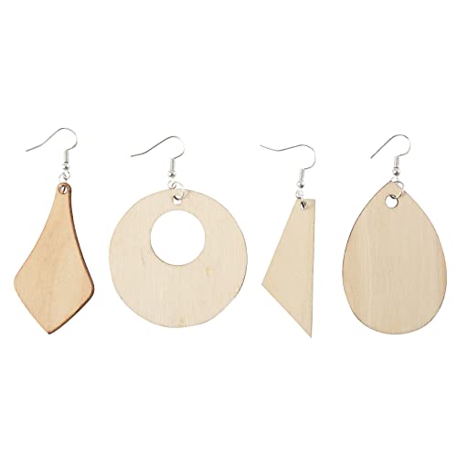 Steowsey 120 StüCk Holzohrring AnhäNger Unvollendete Holzrohlinge mit 120 Ohrringhaken für Ohrringe Schmuck DIY Steowsey 120 StüCk Holzohrring AnhäNger Unvollendete Holzrohlinge mit 120 Ohrringhaken für Ohrringe Schmuck DIY von Steowsey