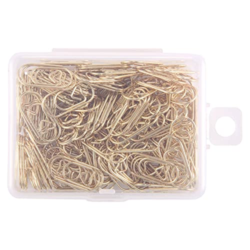 Steowsey 150 StüCk Gold Nette BüRoklammern Papier Clip Mini Clips FöRmige BüRoklammern Papier Clip Lesezeichen Clips für BüRo Lieferanten Schule von Steowsey