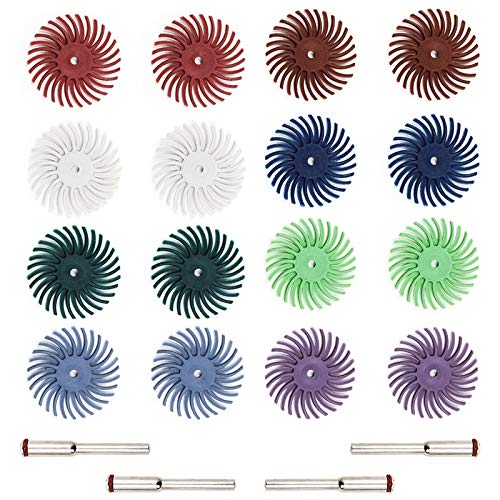 Steowsey 16 StüCk Schleif BüRsten Rad Radial Borsten Scheibe Gemischte Polierrad BüRsten Set mit 4X Dornen für Rotierendes Werkzeug Steowsey 16 StüCk Schleif BüRsten Rad Radial Borsten Scheibe Gemischte Polierrad BüRsten Set mit 4X Dornen für Rotierendes Werkzeug von Steowsey