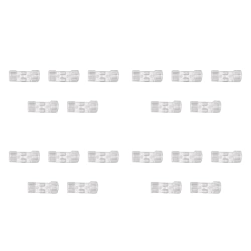 Steowsey 20 Stücke/Satz Befestigungsklammer Clip Desktop Wire Klären Clips Halter Klemmen Kabel clip Gerät USB Kabel Clips Halter Organiser (Transparente Farbe) von Steowsey