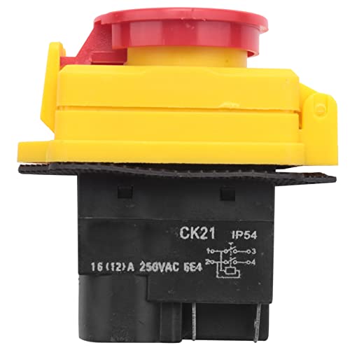 Steowsey 250V 16A IP54 Start Stopp Schalter Kein Volt Freigabe Schalter mit Not Aus Taster Elektromagnetischer ein Aus Schalter von Steowsey