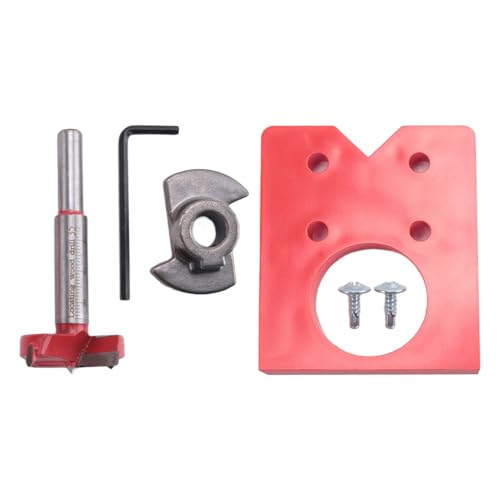 Steowsey 35-Mm-Scharnierlehren-BohrfüHrungssets TüRscharnier-Bohrlochschneider Verdeckte Scharnierlehre mit Bit-Positionierer für MöBelholz von Steowsey