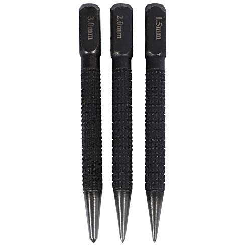 Steowsey 3pcs Kohlenstoffstahl Set vom Drillen im Zentrum 10cm nicht schlupfen Drillen im Zentrum fuer legiertem Stahl Metall Kennzeichnung Bohrwerkzeug von Steowsey