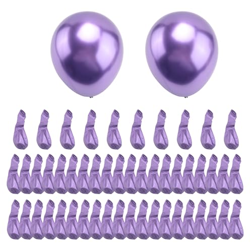 Steowsey 50 Stück 10 Metallisch Latex Luftballons Dickes Chrom Hoch Glanz Metall Perl Ballon Globos für - Lila Steowsey 50 Stück 10 Metallisch Latex Luftballons Dickes Chrom Hoch Glanz Metall Perl Ballon Globos für - Lila von Steowsey
