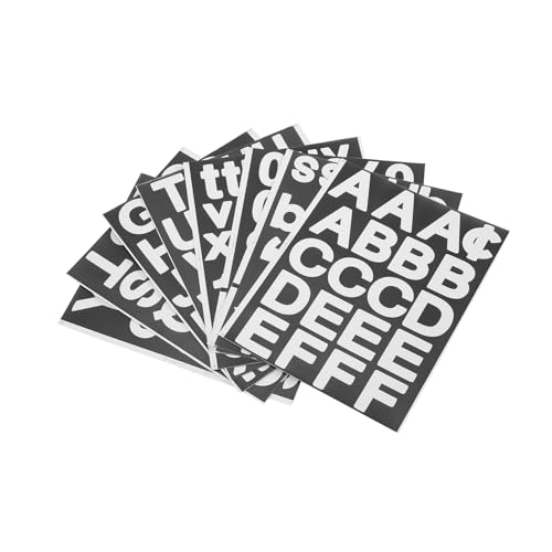 Steowsey 8 Blatt Selbstklebendes Vinyl Buchstaben Nummern Kit, Briefkasten Nummern Aufkleber für Briefkasten, Autos, Adress Nummer von Steowsey