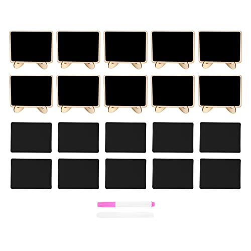 Steowsey Mini Chalkboard Label, 10 Pack Gerahmte Staffelei StäNder Tafel für Buffet Essen, Hochzeit Tisch Karten von Steowsey