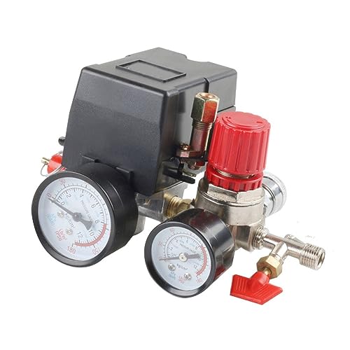 Steowsey Ölfreier Mute-Luftkompressorschalter 90-120PSI 4-Port-Sicherheitsventil-Luftkompressor von Steowsey