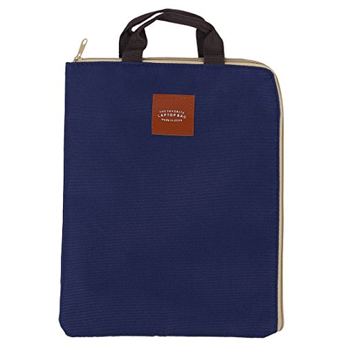 Steowsey Simple Solide A4 Große Kapazität Dokumententasche Business Aktentasche Aufbewahrungsordner Für Papiere Schreibwaren Student Geschenk (Blau) von Steowsey