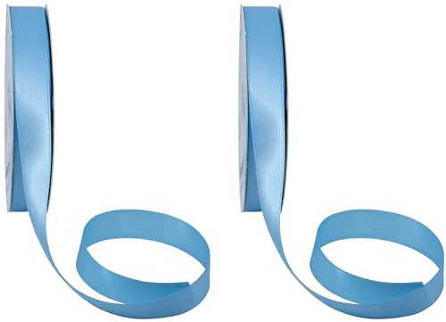 Doppelseitiges Satinband, 91,4 m, Himmelblau, 2 Stück von Stephanie Imports