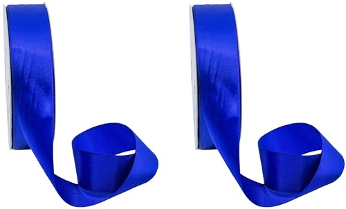 Doppelseitiges Satinband, 91,4 m, Königsblau, 2 Stück von Stephanie Imports