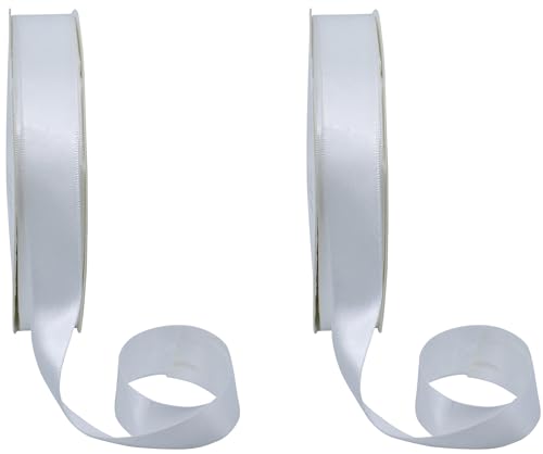 Doppelseitiges Satinband, 91,4 m, Perlelfenbeinfarben, 2 Stück Doppelseitiges Satinband, 91,4 m, Perlelfenbeinfarben, 2 Stück von Stephanie Imports