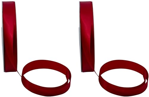 Doppelseitiges Satinband, 91,4 m, Rot, 2 Stück Doppelseitiges Satinband, 91,4 m, Rot, 2 Stück von Stephanie Imports