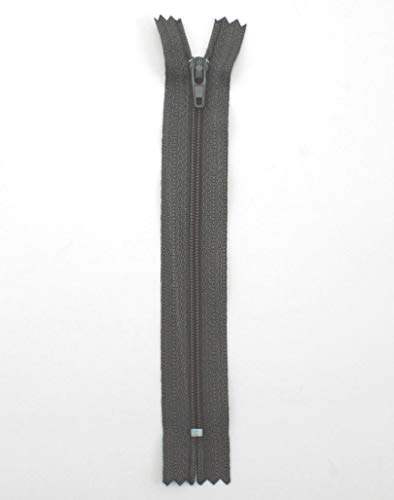 Reißverschluss, Kunststoff, dunkelgrau, zipper, nähen, Kleider 1 Stück (25cm) von Stephanoise
