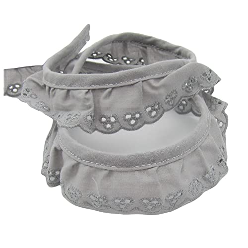 Rüschen-Spitze, Stickerei, englisch, nähen, Meterware, 1 Meter (grau) von Stephanoise