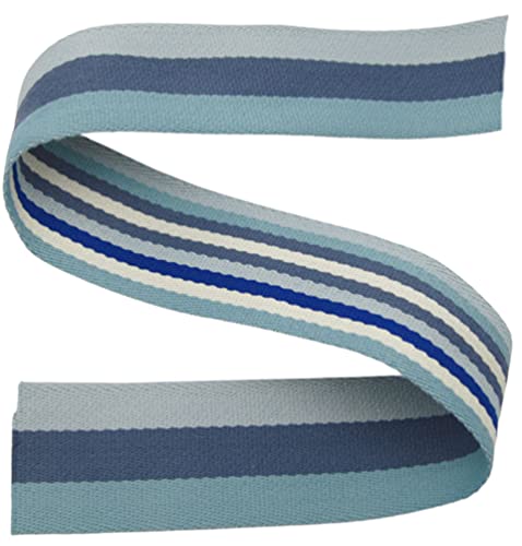 Stephanoise Gurtband, Streifen, Polyester, 40mm breit, für Taschen, nähen, Meterware, 1 Meter (blau) von Stephanoise