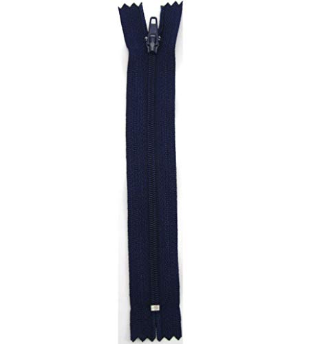 Stephanoise Reißverschluß, Kunststoff, Marine-blau, Kleider, Zipper, nähen, Spiral, 1 Stück (12cm) von Stephanoise