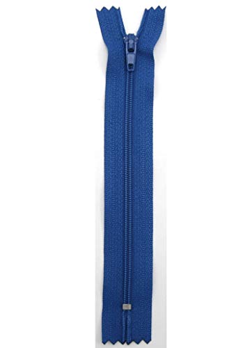 Stephanoise Reißverschluß, Kunststoff, blau, Kleider, Zipper, nähen, Spiral, 1 Stück (40cm) von Stephanoise
