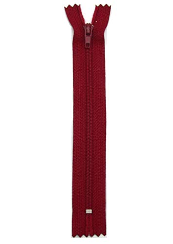 Stephanoise Reißverschluß, Kunststoff, dunkelrot, Kleider, Zipper, nähen, Spiral, 1 Stück (15cm) von Stephanoise