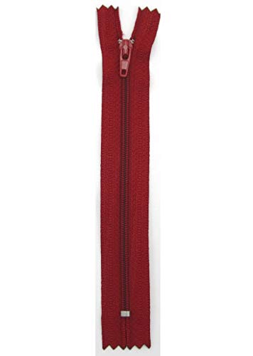 Stephanoise Reißverschluß, Kunststoff, dunkelrot, Kleider, Zipper, nähen, Spiral, 1 Stück (15cm) von Stephanoise