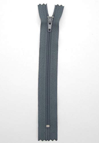 Stephanoise Reißverschluß, Kunststoff, grau, Kleider, Zipper, nähen, Spiral, 1 Stück (10cm) von Stephanoise