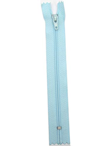 Stephanoise Reißverschluß, Kunststoff, hellblau, Kleider, Zipper, nähen, Spiral, 1 Stück (15cm) von Stephanoise