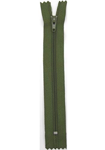 Stephanoise Reißverschluß, Kunststoff, olivgrün, Kleider, Zipper, nähen, Spiral, 1 Stück (15cm) von Stephanoise