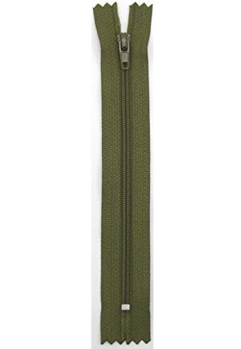 Stephanoise Reißverschluß, Kunststoff, olivgrün, Kleider, Zipper, nähen, Spiral, 1 Stück (55cm) von Stephanoise