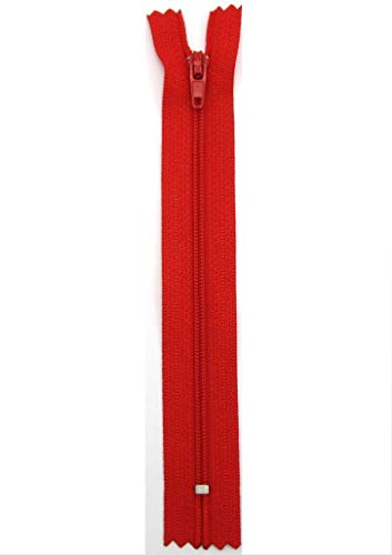 Stephanoise Reißverschluß, Kunststoff, rot, Kleider, Zipper, nähen, Spiral, 1 Stück (10cm) von Products From Abroad