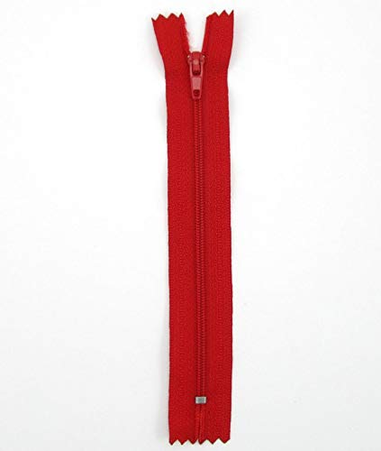 Stephanoise Reißverschluß, Kunststoff, rot, Kleider, Zipper, nähen, Spiral, 1 Stück (10cm) von Stephanoise