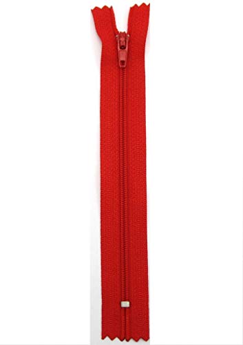 Stephanoise Reißverschluß, Kunststoff, rot, Kleider, Zipper, nähen, Spiral, 1 Stück (18cm) von Stephanoise