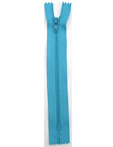 Stephanoise Reißverschluß, Kunststoff, türkis, Kleider, Zipper, nähen, Spiral, 1 Stück (60cm) von MDC