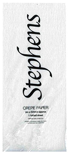 Stephens 3 x 500 mm Krepppapier, – weiß Stephens 3 x 500 mm Krepppapier, – weiß von Stephens