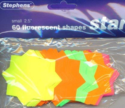 Stephens 370451 2,5-Zoll-Sternkarte - fluoreszierend (Packung mit 60 Blatt) von Stephens