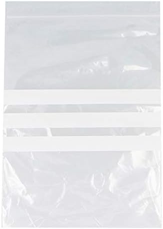 300 große, wiederverschließbare Kunststoffbeutel mit Beschriftungsplatten – Druckverschlussbeutel, 250 x 350 mm, weiß, Beschriftungsstreifen, 25 x 35 cm von Sterling Bargains
