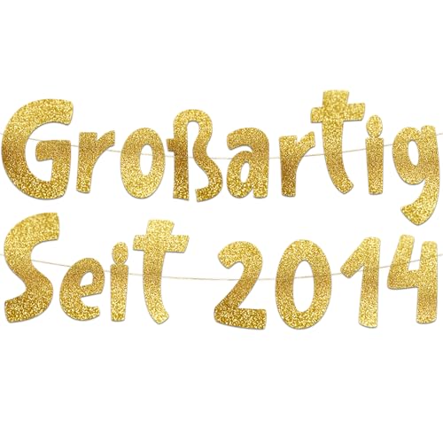 Glitzer-Banner mit Aufschrift "Großartig Seit 5,115.6 cm, Party-Dekorationen und Zubehör für 11. Geburtstag Glitzer-Banner mit Aufschrift "Großartig Seit 5,115.6 cm, Party-Dekorationen und Zubehör für 11. Geburtstag von Sterling James Co.