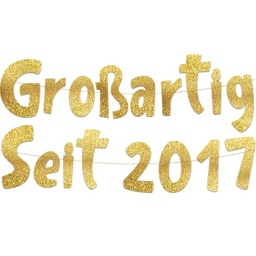 Glitzer-Banner mit Aufschrift "Großartig Seit 5,123.2 cm, Party-Dekorationen und Zubehör für 8. Geburtstag Glitzer-Banner mit Aufschrift "Großartig Seit 5,123.2 cm, Party-Dekorationen und Zubehör für 8. Geburtstag von Sterling James Co.