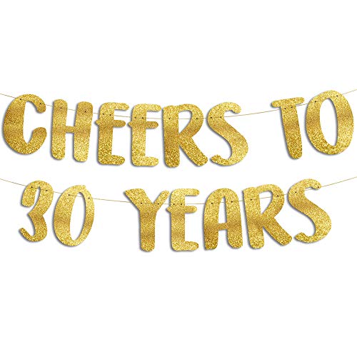 Sterling James Co. Goldfarbenes Glitzerbanner zum 30. Jahrestag und Geburtstag, Party-Dekoration Sterling James Co. Goldfarbenes Glitzerbanner zum 30. Jahrestag und Geburtstag, Party-Dekoration von Sterling James Co.